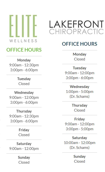 Chiropractic Wilmette IL Pop-Up Hours