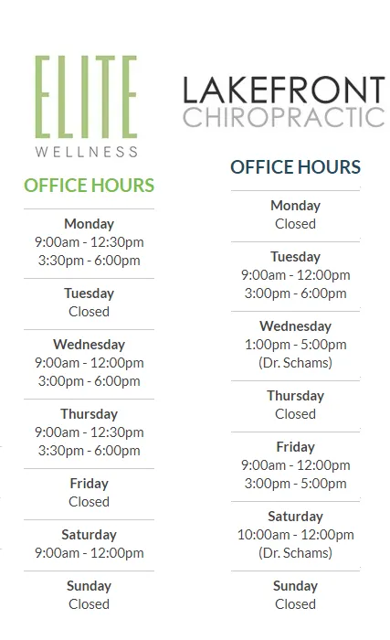 Chiropractic Wilmette IL New Hours Popup